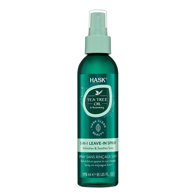 HASK 5in1 LeaveIn Spray with Tea Tree Oil & Rosemary, Dry Scalp