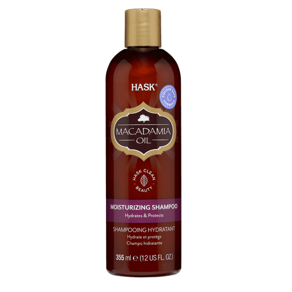 HASK Moisturizing Shampoo Sulfate Free Macadamia Oil, 12 fl oz