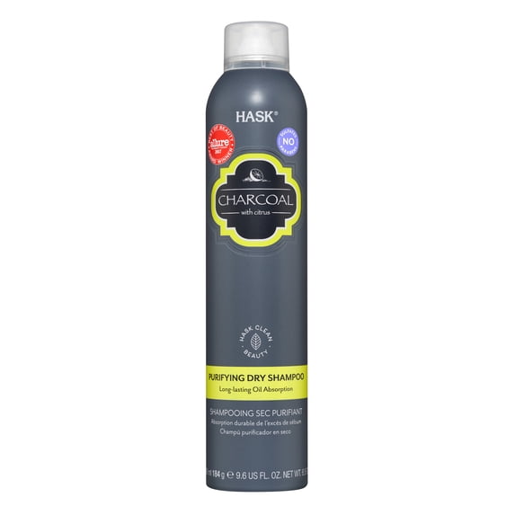 HASK Purifying Dry Shampoo, Aluminum-Free with Charcoal, 6.5 oz