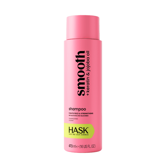 HASK Smooth + Keratin & Jojoba Oil Shampoo, 16 fl oz