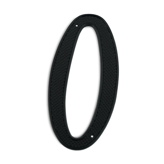 HASWARE 4 inch (10 cm) Metal House Number with 2 Screws, Zinc Alloy (#0, Black)