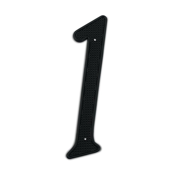 HASWARE 4 inch (10 cm) Metal House Number with 2 Screws, Zinc Alloy (#1, Black)
