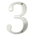 thumbnail image 1 of HASWARE 4 inch (10 cm) Metal House Number Apartment Door Numbers Mailbox Address Sign with 2 Screws, Zinc Alloy (#3, Silver), 1 of 7