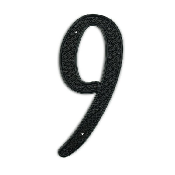 HASWARE 4 inch (10 cm) Metal House Number Apartment Door Numbers Mailbox Address Sign with 2 Screws, Zinc Alloy (#9, Black)