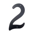 thumbnail image 1 of HASWARE 4 inch (10 cm) Metal House Number Apartment Door Numbers Mailbox Address Sign, Aluminum Alloy (#2, Black), 1 of 7