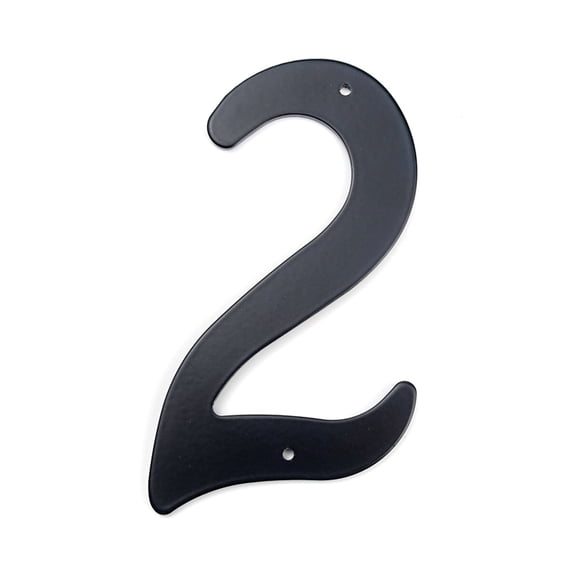 HASWARE 4 inch (10 cm) Metal House Number Apartment Door Numbers Mailbox Address Sign, Aluminum Alloy (#2, Black)