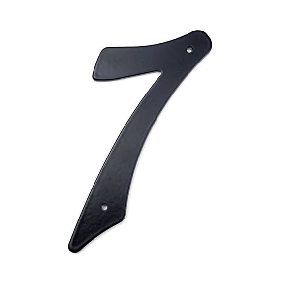 HASWARE 4 inch (10 cm) Metal House Number Apartment Door Numbers Mailbox Address Sign, Aluminum Alloy (#7, Black)
