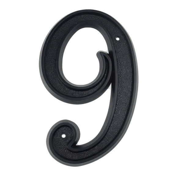 HASWARE 5.5 inch (13.9 cm) Large House Numbers Apartment Door Numbers Mailbox Address Sign with 2 Screws, ABS Plastic (#9, Black)