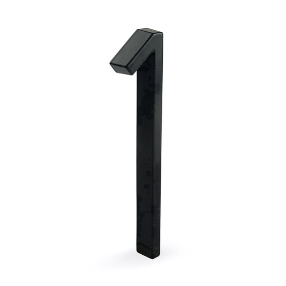 HASWARE 5 inch (12.5 cm) Floating House Number, Aluminum Alloy (#1, Black)