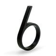 thumbnail image 1 of HASWARE 5 inch (12.5 cm) Floating House Number Apartment Door Numbers Mailbox Address Sign, Aluminum Alloy (#6, Black), 1 of 6