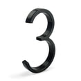 thumbnail image 1 of HASWARE 5 inch (12.5 cm) Floating House Number Apartment Door Numbers Mailbox Address Sign, Aluminum Alloy (#3, Black), 1 of 7