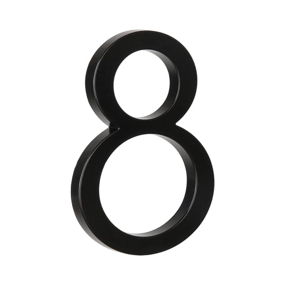 HASWARE 5 inch (12.5 cm) Floating House Number, Zinc Alloy (#8, Black)