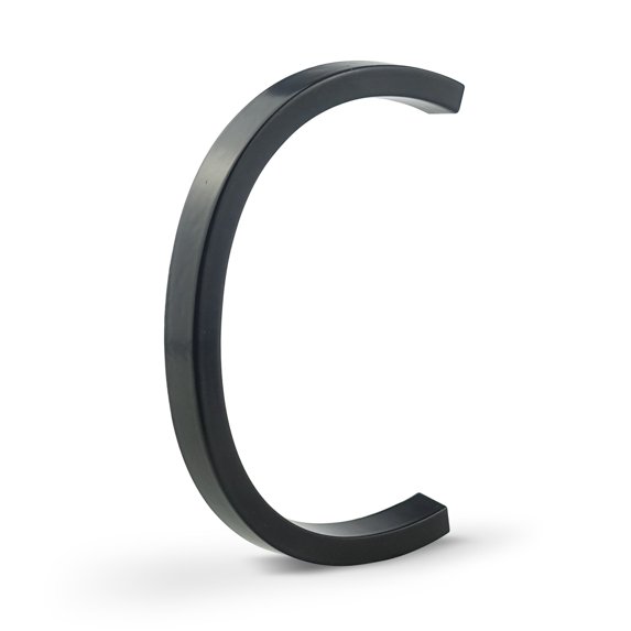 HASWARE 5 inch (12.5 cm) Floating House Number Apartment Door Numbers Mailbox Address Sign, Aluminum Alloy (C, Black)