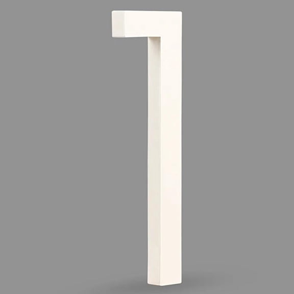 HASWARE 6 inch (15 cm) Floating House Number, Aluminum Alloy (#1, White)