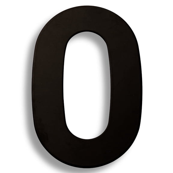 HASWARE 6 inch (15 cm) Stainless Steel House Number with 2 Screws (#0, Black)