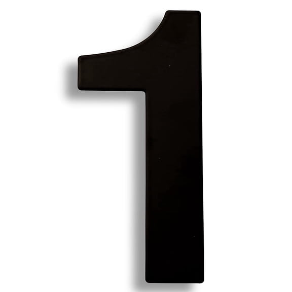 HASWARE 6 inch (15 cm) Stainless Steel House Number with 2 Screws (#1, Black)