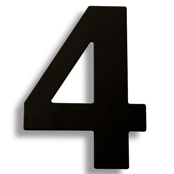 HASWARE 6 inch (15 cm) Stainless Steel House Number Apartment Door Numbers Mailbox Address Sign with 2 Screws (#4, Black)