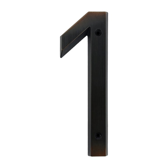 HASWARE 6 inch (15cm) Exterior House Number, Zinc Alloy (#1, Bronze)