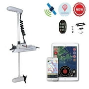 HASWING OUTDOOR Electric Trolling Motor 12V 48" 55lbs Cayman GPS Anchor Control Shaft Bow Mount Portable Fishing Boat Saltwater Freshwater with Wireless Remote and Quick Release Bracket