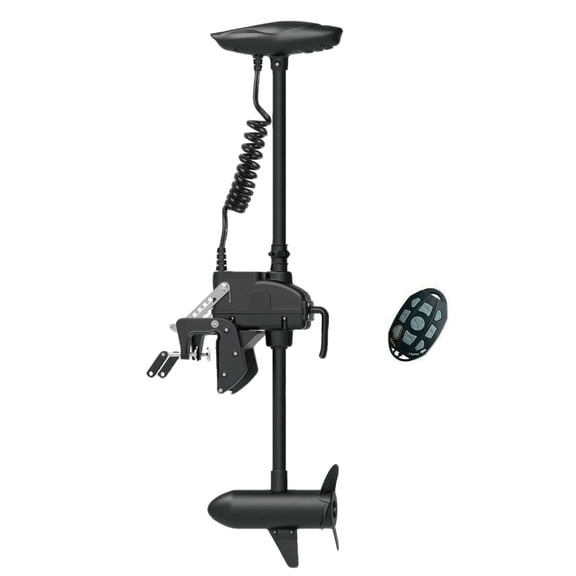 HASWING OUTDOOR Electric Trolling Motor 12V 55LB 26 Inch Shaft Cayman T Transom Mount Boat Fishing Saltwater Freshwater with Remote Control