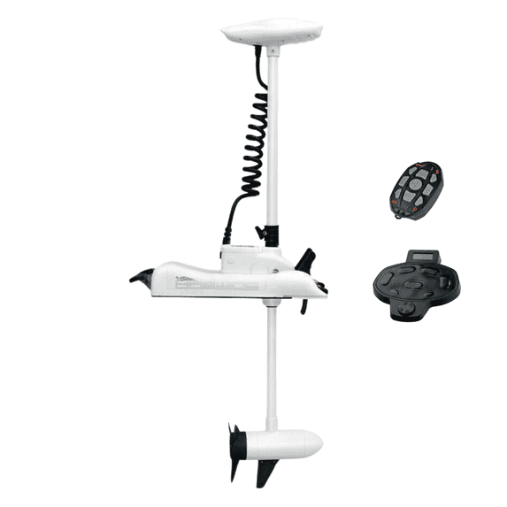 HASWING OUTDOOR Electric Trolling Motor 12V 55LB 48 Inch Shaft Cayman B Bow Mount Boat Fishing Saltwater Freshwater with Remote Control and Wired Foot Controller