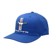 Ford Mustang Tri-Bar Embroidered Pony Logo Ball Cap Blue Hat Cap