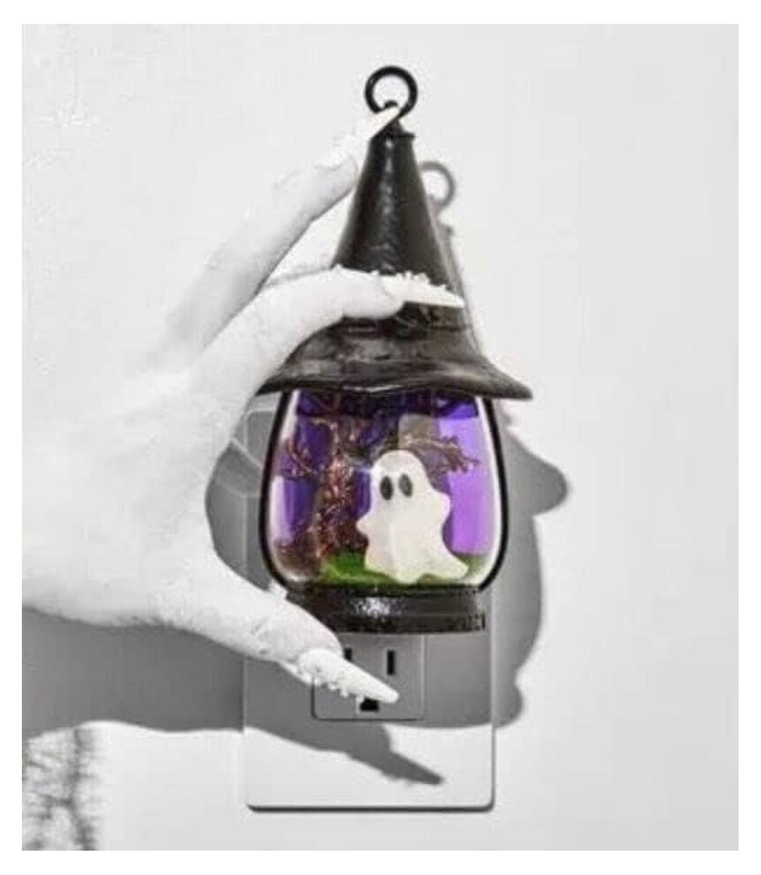 HAT Ghost WallFlower Plug in Projector, White - Walmart.com