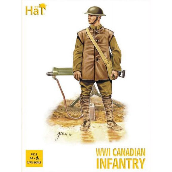 HAT Set 8111 WWI Canadian Infantry 84 figures in 16 poses, 1/72 scale Plastic Toy Soldier Set