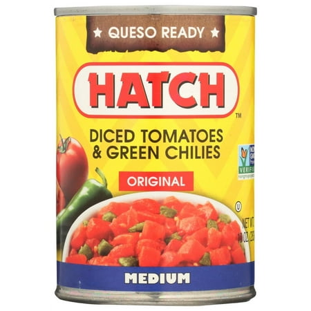 HATCH Diced Tomatoes & Green Chiles, 10oz, Kosher, Gluten Free, Non-GMO Project Certified