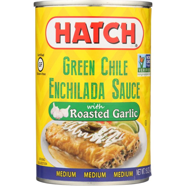 HATCH Green Chile Enchilada Sauce with Roasted Garlic, 15oz