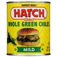 thumbnail image 1 of HATCH Select Whole Green Chiles, 27oz, Mild, Kosher, Non-GMO Certified, Gluten Free, 1 of 6