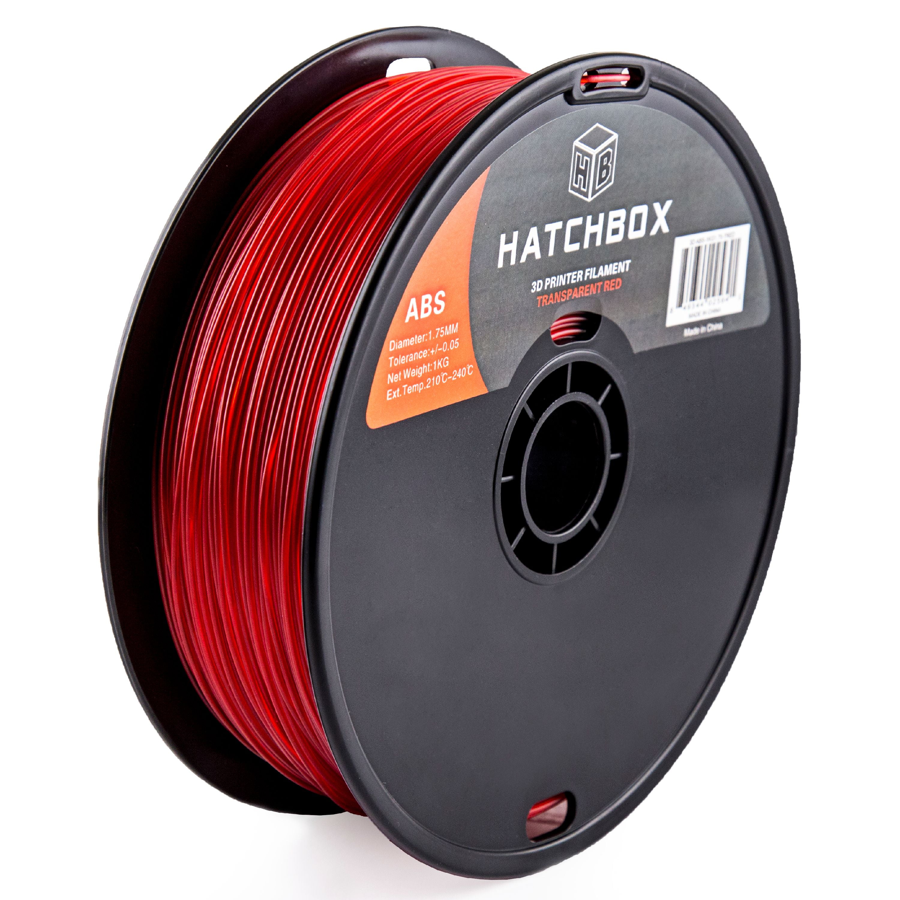 HATCHBOX 3D ABS-1KG1.75-TRED ABS 3D Printer Filament, Dimensional ...