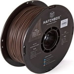 HATCHBOX 1.75mm Brown Wood PLA 3D Printer Filament, 1 KG Spool, Dimensional Accuracy +/- 0.03 mm, 3D Printing Wood Filament