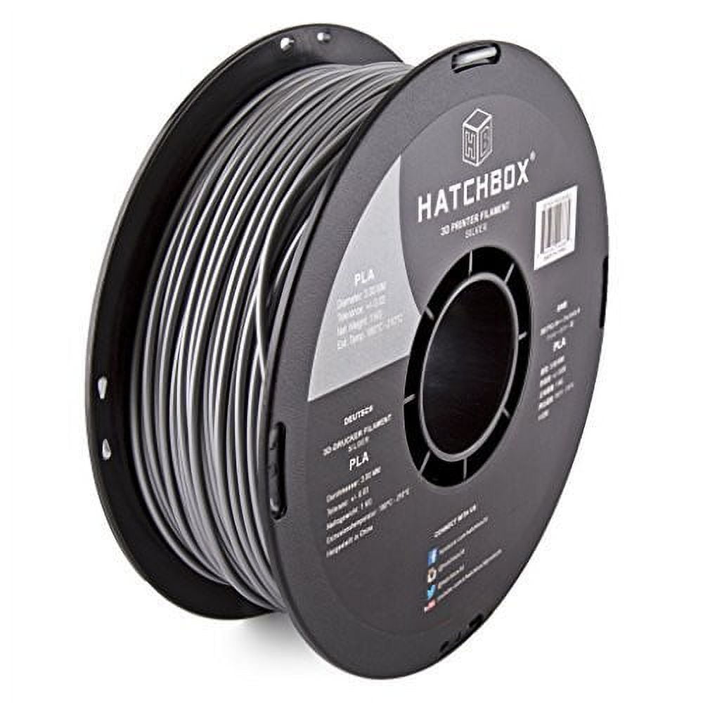 HATCHBOX PLA 3D Printer Filament, Dimensional Accuracy +/ 0.03 mm, 1