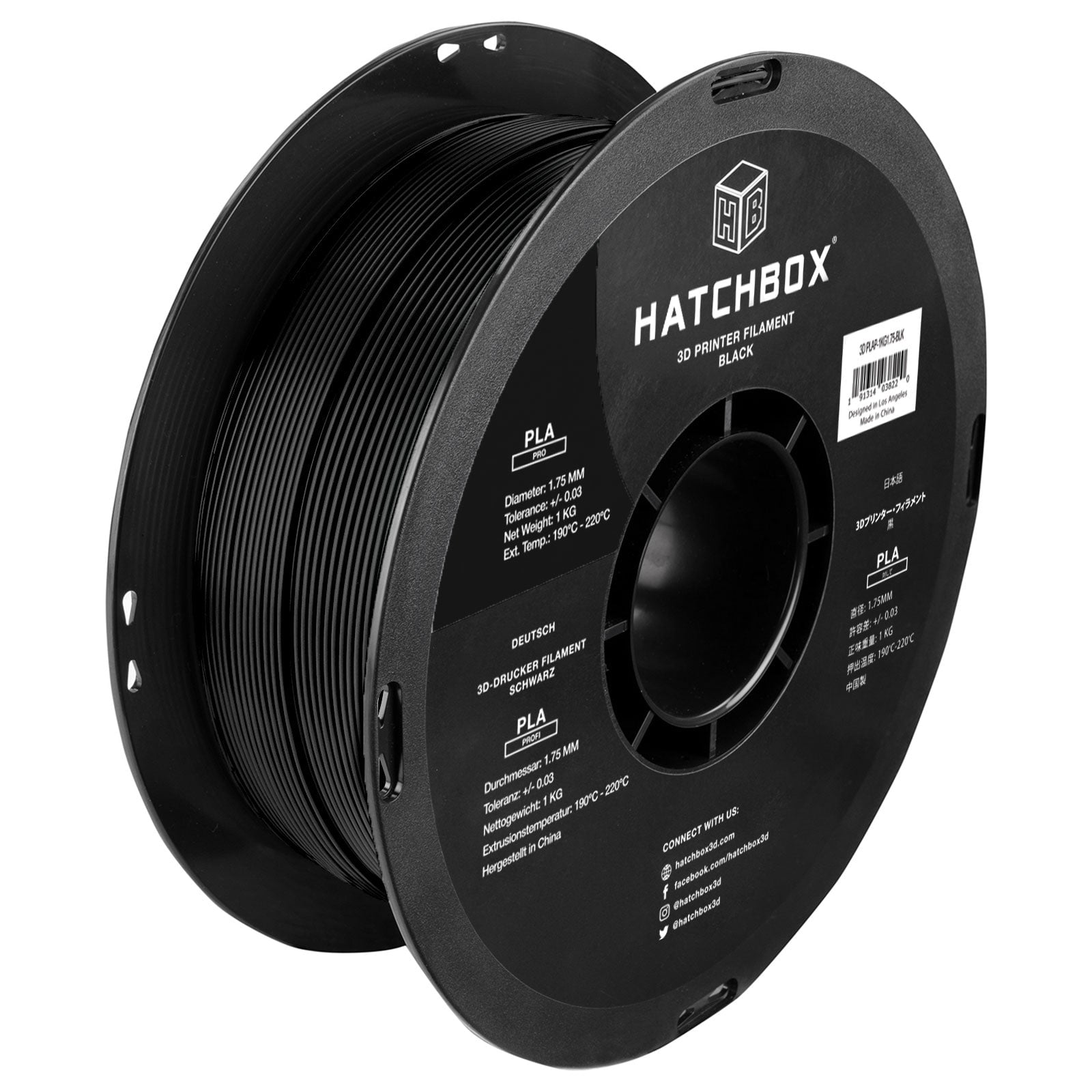 HATCHBOX PLA PRO+ 3D Printer Filament, Dimensional Accuracy +/