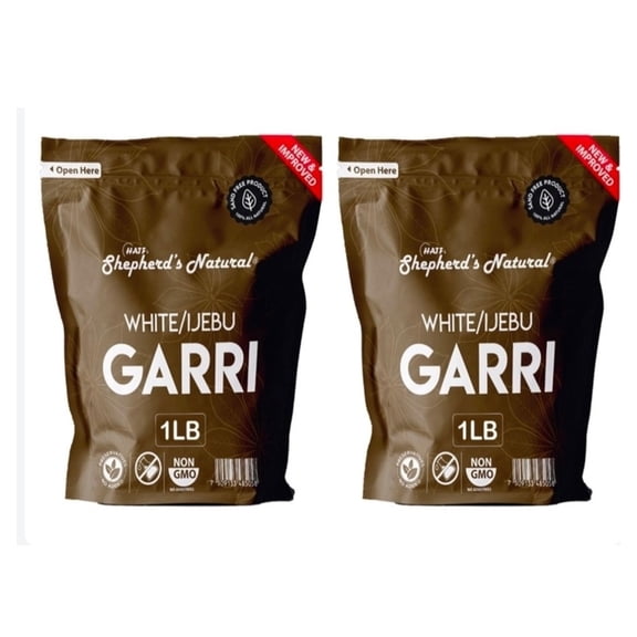 HATF'S SHEPHERD'S NATURAL Nigerian Ijebu Garri, 2 lbs. (2 x 1 lb) Clean and Sand-Free