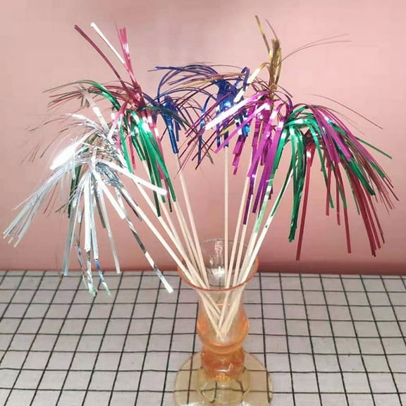 HATISS 100Pcs Cocktail Fireworks Drinking Picks Sticks for Halloween Party Decoration