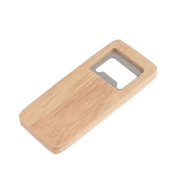 HATISS Bottle Opener Simple Jar Bottle Wrench Wood Square-shaped Can Opener Kitchenware