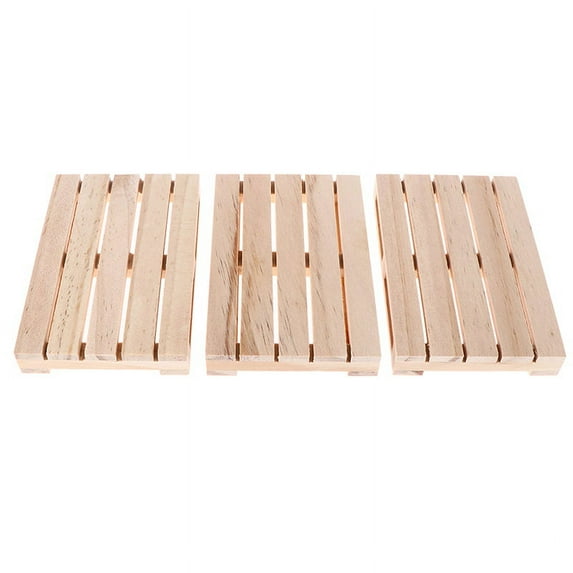 HATISS Mini Wooden Pallet Beverage Coasters for Hot and Cold Drinks Wood Pallet