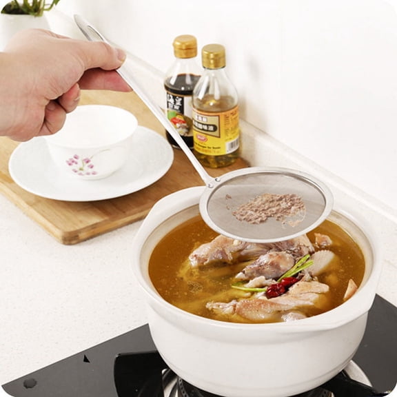 HATISS Useful Kitchen Stainless Steel Wire Fine Mesh Oil Strainer Flour Colander Sifter Sieve
