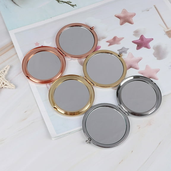 HATISS Vintage alloy compact pocket mirror folded makeup cosmetic mirror magnifying