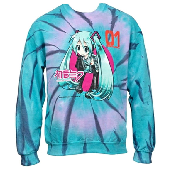 HATSUNE MIKU Junior Women's Tie Dyed Long Sleeve Sweatshirt (3XL)
