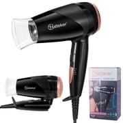 HATTEKER Portable Hair Dryer with Ion Technology – Foldable, 3 Temperature Settings, Fast & Gentle