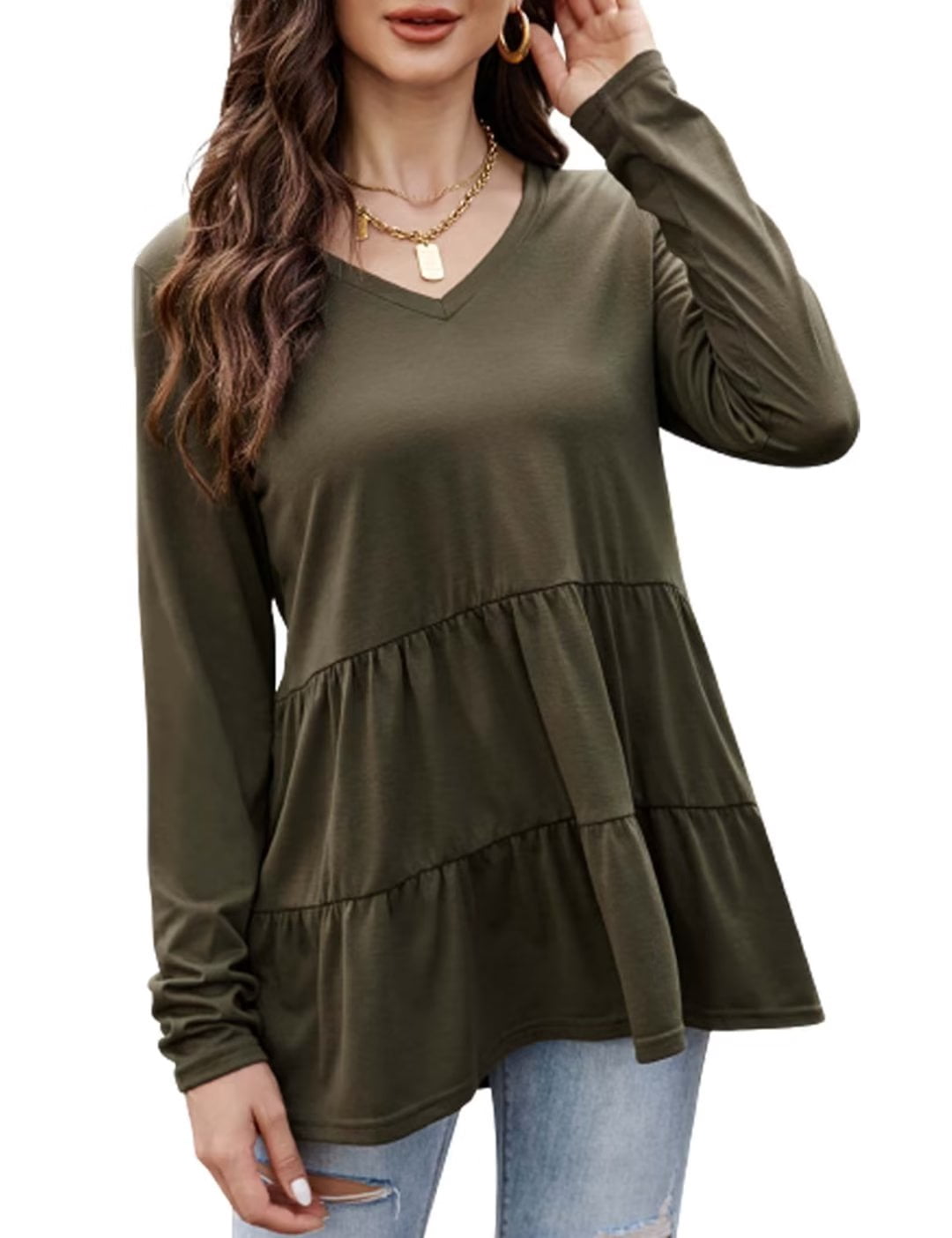 Rooscier Women's Puff Short Sleeve Square Neck Shirred...