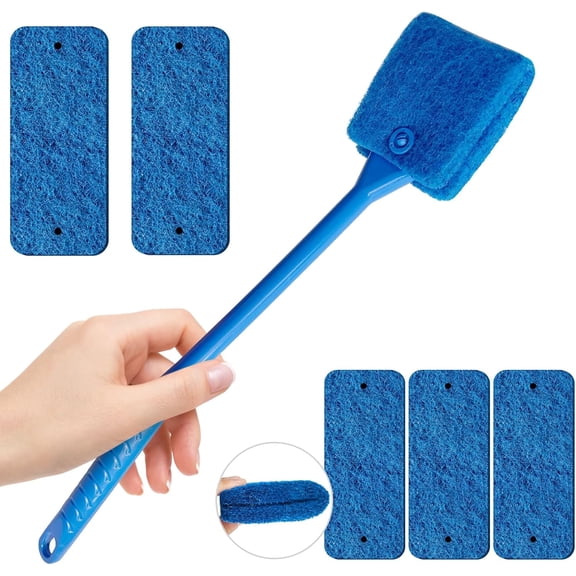 HAUNDRY Aquarium Cleaning Brush,Fish Tank Scrubber with Non-Slip Handle -1PCS Aquarium Brush Double Sided Sponge Brush,for Aquariums and Home