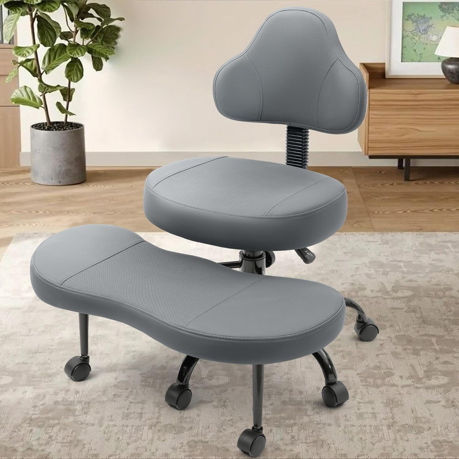 HAUNG Cross Legged Office Chair, ADHD Yoga Seat, Adjustable Height ...
