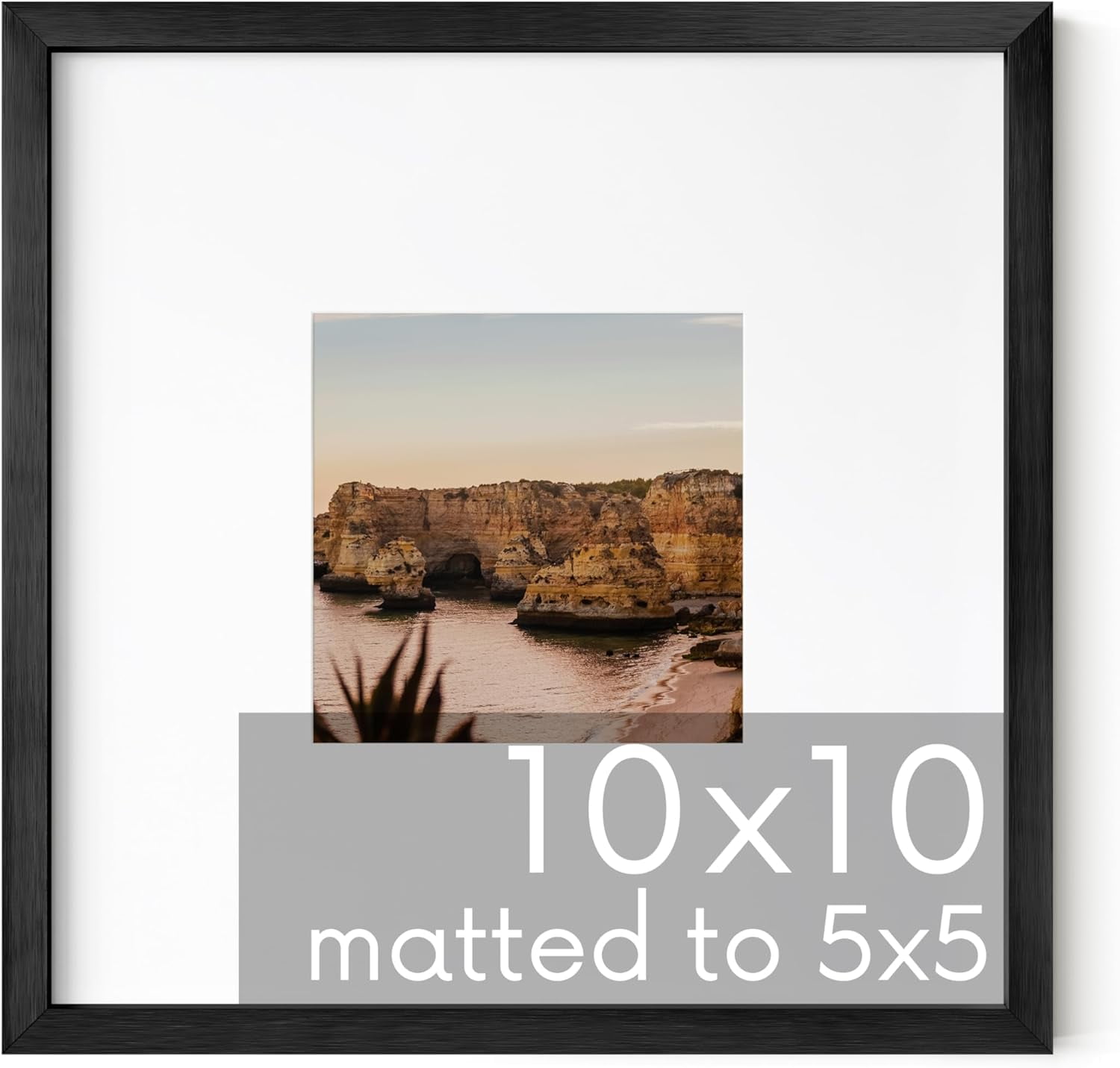 10x10 Black Aluminum Wall Mount Picture Frame
