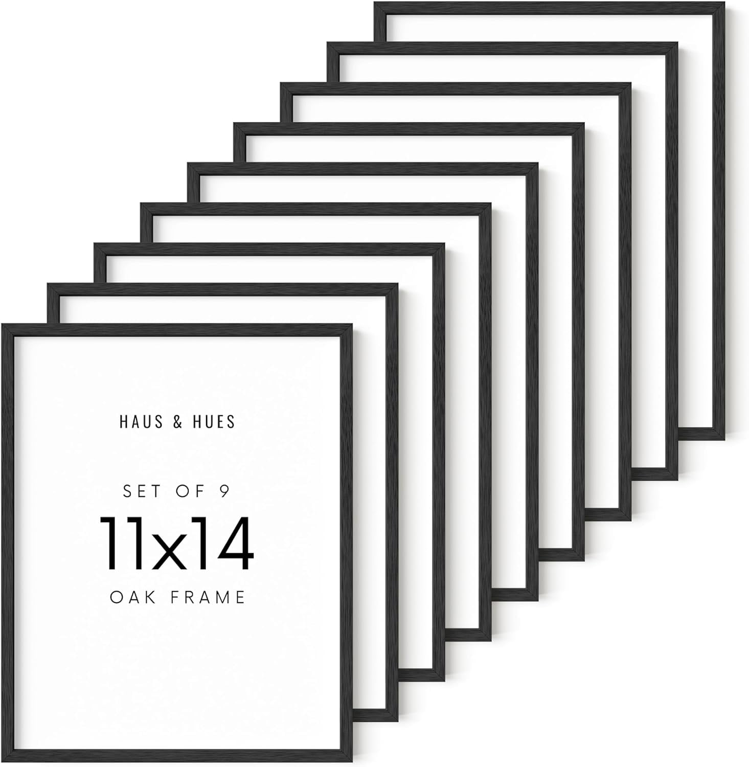 HAUS AND HUES 11x14 Black Frame Set of 9 11x14 Black Picture Frame HAUS AND HUES 11x14 Black Frame Set of 9 11x14 Black Picture Frame