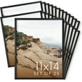 thumbnail image 1 of HAUS AND HUES 11x14 Black Metal Picture Frames - Features Premium Aluminum, Vertical & Horizontal Hang, Shatterproof Plexiglass - Perfect for Home, Room, Office (11x14 in, Black, Set of 25), 1 of 6