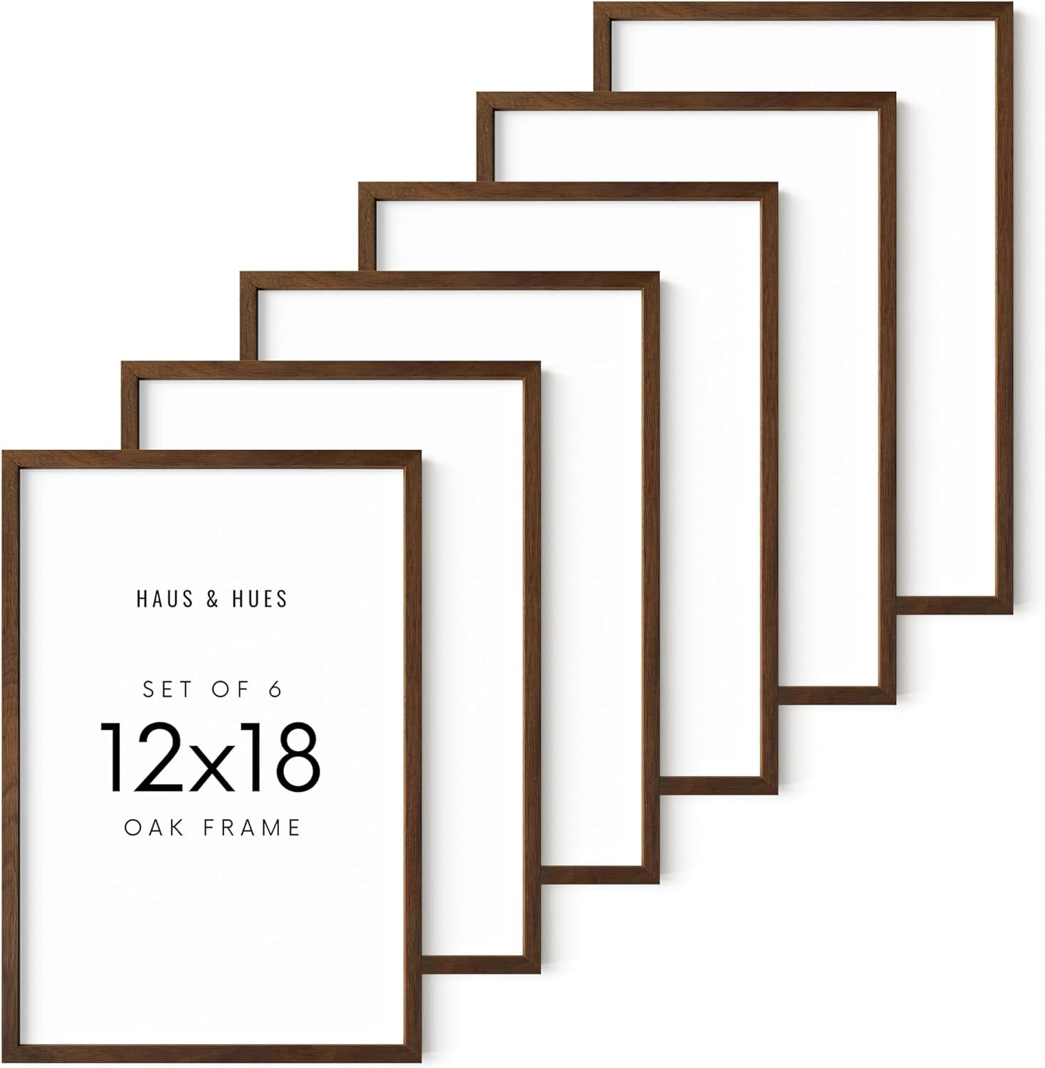 HAUS AND HUES 12x18 Picture Frames for Wall Set of 6, Poster Frames